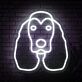 Hundekopf mit langen Ohren LED-Neonschild Wohnzimmer Haustierladen