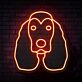 Hundekopf mit langen Ohren LED-Neonschild Wohnzimmer Haustierladen