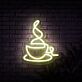 Kaffeetasse mit Dampf LED-Neonschild für Café Küche