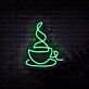 Kaffeetasse mit Dampf LED-Neonschild für Café Küche