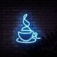 Kaffeetasse mit Dampf LED-Neonschild für Café Küche