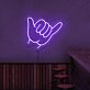 Shaka Handzeichen LED-Neonschild Bar Club