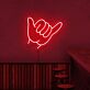 Shaka Handzeichen LED-Neonschild Bar Club