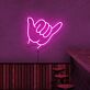 Shaka Handzeichen LED-Neonschild Bar Club