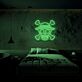 Totenkopf mit Strohhut LED-Neonschild für Schlafzimmer und Gamingzimmer