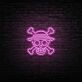 Totenkopf mit Strohhut LED-Neonschild für Schlafzimmer und Gamingzimmer