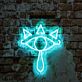 Auge mit Krone Symbol LED-Neonschild Wohnzimmer Gamingzimmer