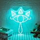 Auge mit Krone Symbol LED-Neonschild Wohnzimmer Gamingzimmer