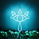 Auge mit Krone Symbol LED-Neonschild Wohnzimmer Gamingzimmer