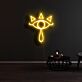 Auge mit Krone Symbol LED-Neonschild Wohnzimmer Gamingzimmer