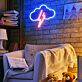 Gewitterwolke mit Blitz LED-Neonschild Wohnzimmer Bar
