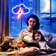 Gewitterwolke mit Blitz LED-Neonschild Wohnzimmer Bar