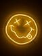 Smiley Gesicht mit gekreuzten Augen LED-Neonschild für Gaming Raum Bar