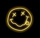 Smiley Gesicht mit gekreuzten Augen LED-Neonschild für Gaming Raum Bar