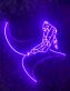 Abstrakte Hand Illustration LED Neonschild im modernen Line Art Stil