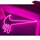 Abstrakte Zeigegeste LED Neonschild im modernen Line Art Design