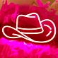 Cowboyhut LED-Neonschild für Bar Club