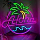 Aloha LED Neonschild im tropischen Design
