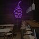Eisbecher mit Kirsche LED-Neonschild für Café und Eisdiele