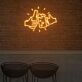 Flaschen- und Bierglas Motiv mit Händen LED-Neonschild für Bar Club