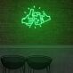 Flaschen- und Bierglas Motiv mit Händen LED-Neonschild für Bar Club