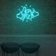 Flaschen- und Bierglas Motiv mit Händen LED-Neonschild für Bar Club