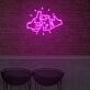 Flaschen- und Bierglas Motiv mit Händen LED-Neonschild für Bar Club