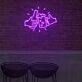 Flaschen- und Bierglas Motiv mit Händen LED-Neonschild für Bar Club