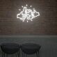 Flaschen- und Bierglas Motiv mit Händen LED-Neonschild für Bar Club