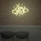 Flaschen- und Bierglas Motiv mit Händen LED-Neonschild für Bar Club