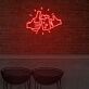 Flaschen- und Bierglas Motiv mit Händen LED-Neonschild für Bar Club