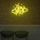 Flaschen- und Bierglas Motiv mit Händen LED-Neonschild für Bar Club