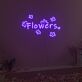 Flowers LED-Neonschild für Wohnzimmer und Blumengeschäft
