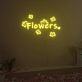 Flowers LED-Neonschild für Wohnzimmer und Blumengeschäft