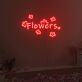 Flowers LED-Neonschild für Wohnzimmer und Blumengeschäft