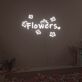 Flowers LED-Neonschild für Wohnzimmer und Blumengeschäft