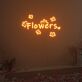 Flowers LED-Neonschild für Wohnzimmer und Blumengeschäft