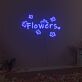 Flowers LED-Neonschild für Wohnzimmer und Blumengeschäft