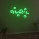 Flowers LED-Neonschild für Wohnzimmer und Blumengeschäft