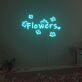 Flowers LED-Neonschild für Wohnzimmer und Blumengeschäft