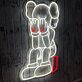 Figur mit verdecktem Gesicht LED-Neonschild Wohnzimmer Gamingzimmer