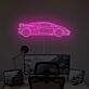 Sportwagen Silhouette LED-Neonschild für Büro und Wohnzimmer