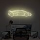 Sportwagen Silhouette LED-Neonschild für Büro und Wohnzimmer