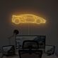 Sportwagen Silhouette LED-Neonschild für Büro und Wohnzimmer