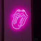 Lippen mit herausgestreckter Zunge LED-Neonschild für Bar Club