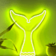 Walflosse LED-Neonschild Wohnzimmer Kinderzimmer