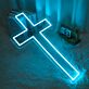 Kreuz LED-Neonschild für Wohnzimmer Andachtsraum