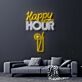 Happy Hour LED-Neonschild für Bar und Wohnzimmer