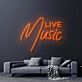 LIVE Music LED-Neonschild für Bar und Wohnzimmer