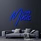 LIVE Music LED-Neonschild für Bar und Wohnzimmer